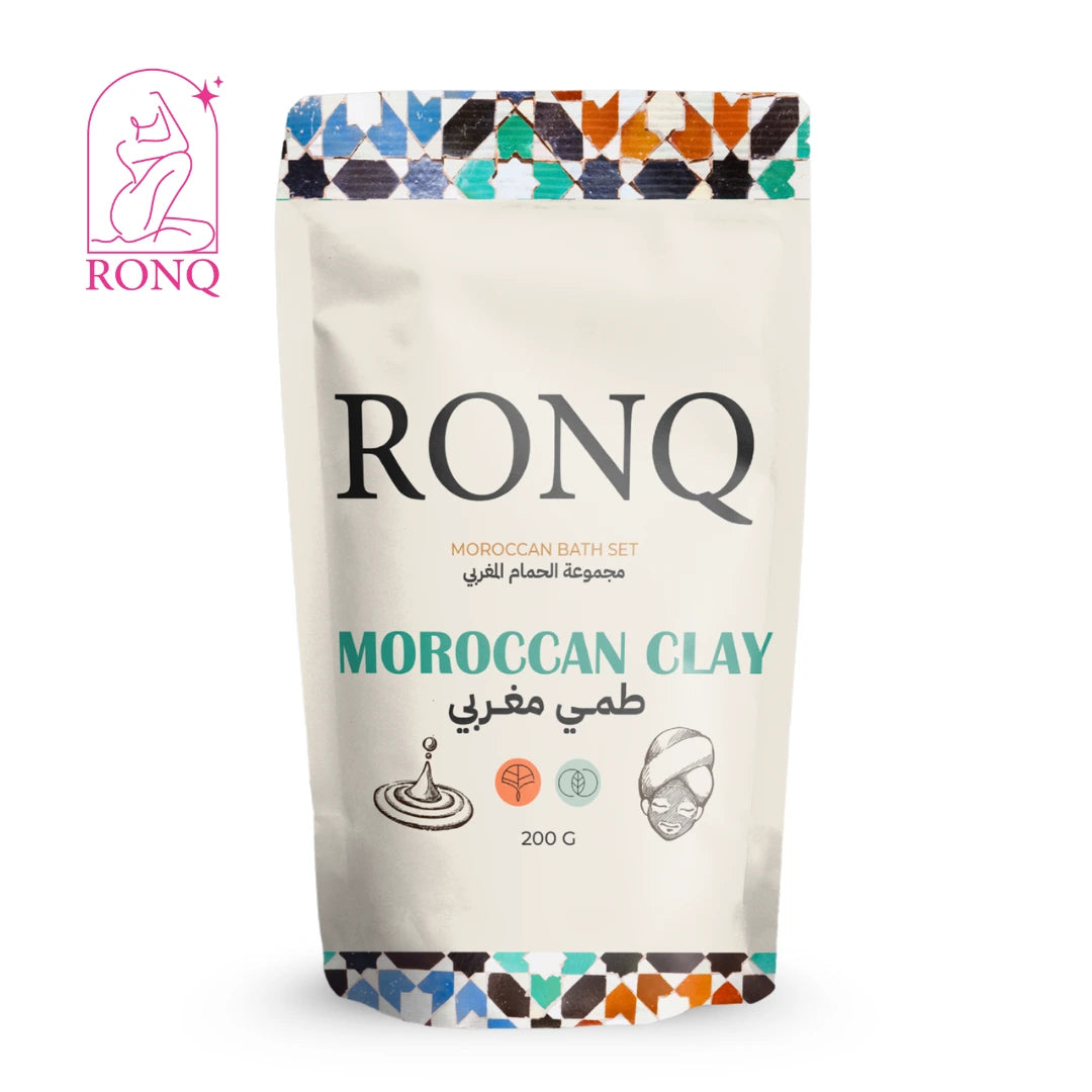 Moroccan Bath Set Clay - المجموعة المغربية من رَونّق طمي مغربي
