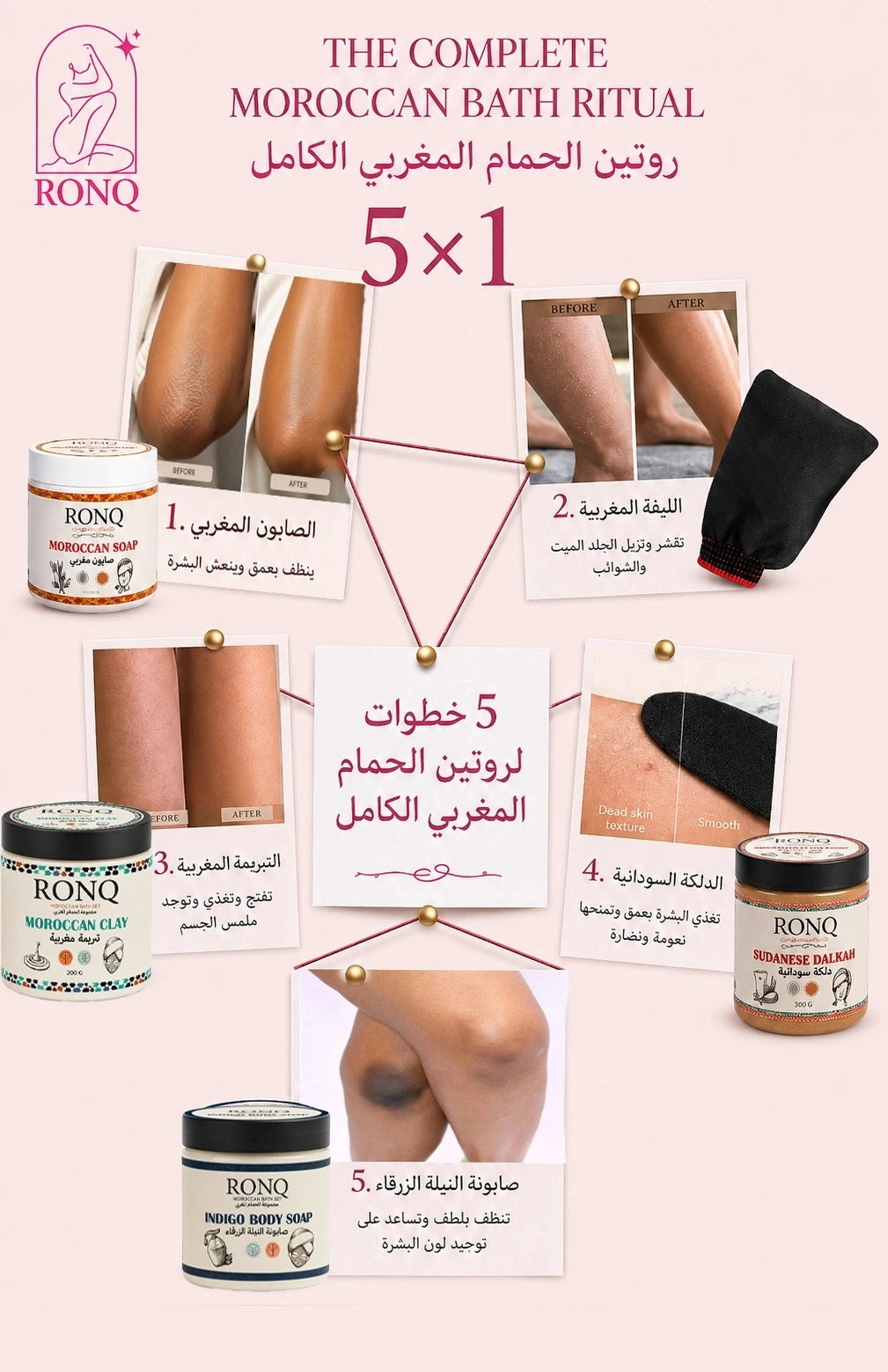 روتين الحمام المغربي 5×1